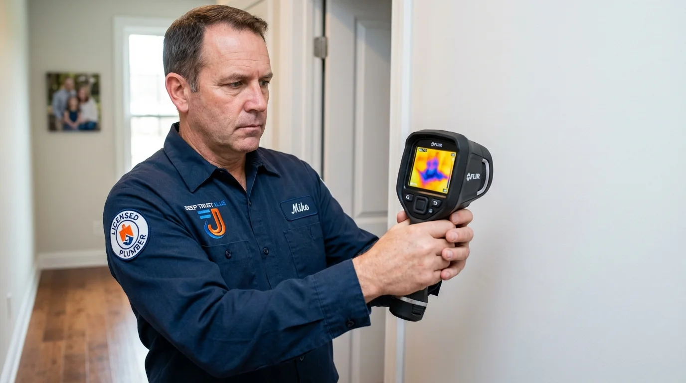 Thermal imaging leak detection by Johns Plumbing LLC in Emerson